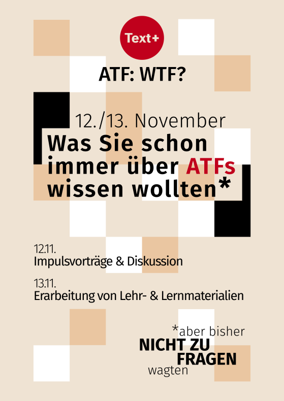Featured Image for Event ATF: WTF? Was Sie schon immer über abgeleitete Textformate wissen wollten, aber bisher nicht zu fragen wagten.
