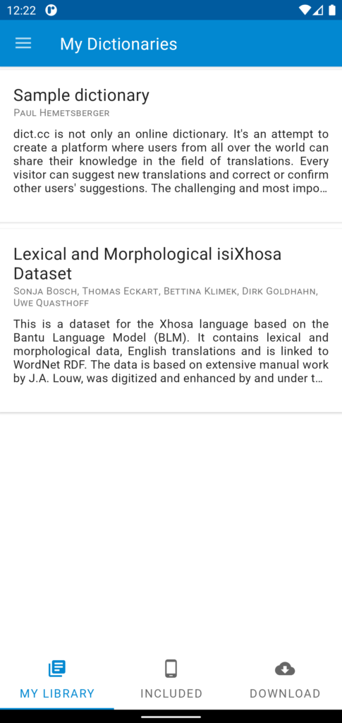 Screenshot App “Balalaika”