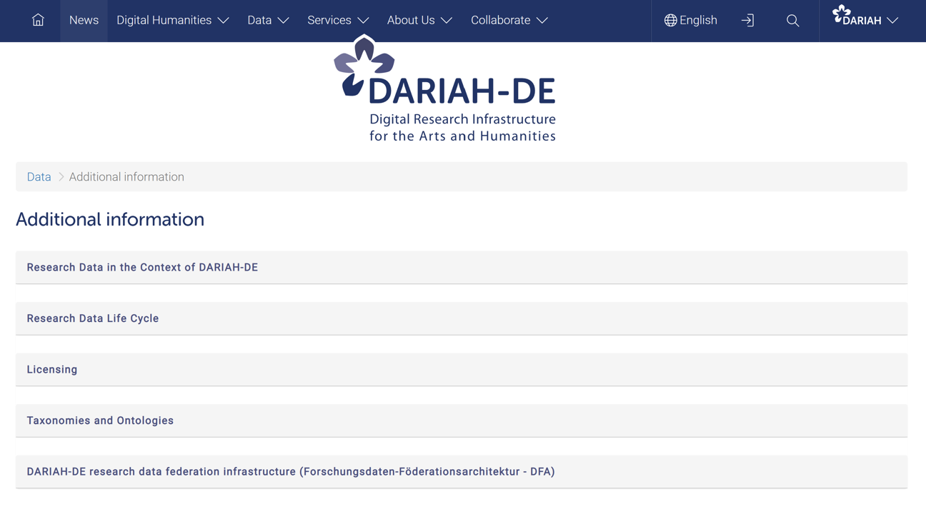 Thumbnail for service DARIAH-DE Data Federation Architecture (DFA)