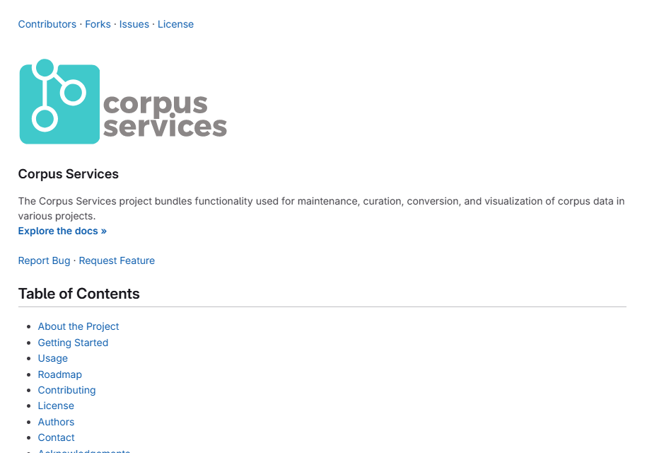 Thumbnail for service Corpus Services