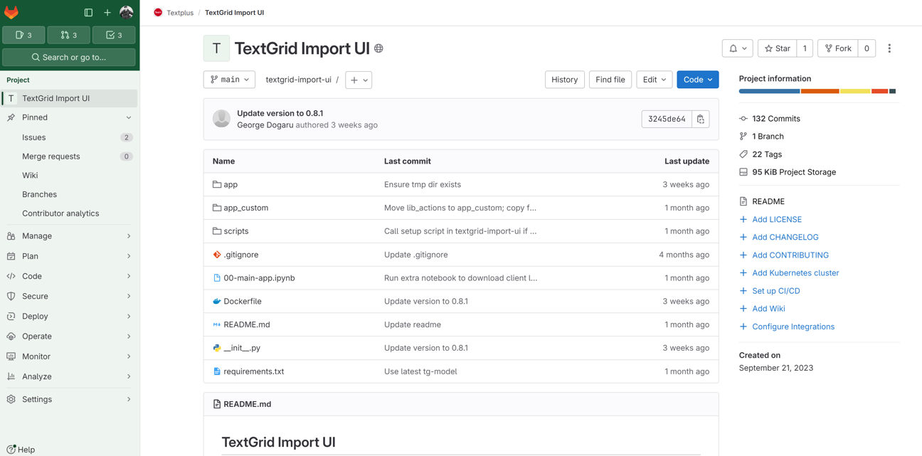 Thumbnail for service Notebook Actions - TextGrid Import UI