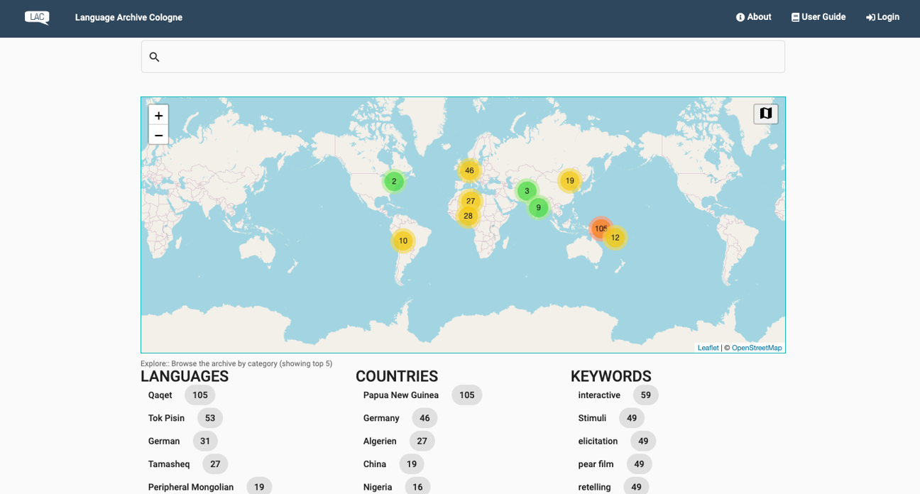 Thumbnail for service Language Archive Cologne (LAC)