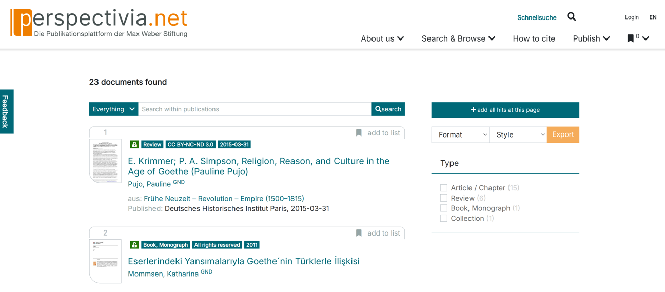 Thumbnail for service perspectivia.net